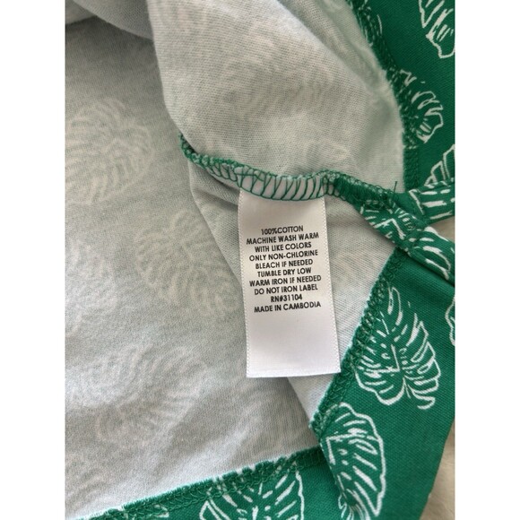 Kim Rogers Womens Polo Shirt Extra Large Kelly Green Leaf Gold Buttons Preppy - Picture 10 of 10